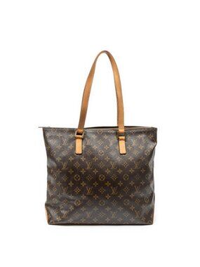 Louis Vuitton Cabas Mezzo Brown Monogram Canvas Tote Bag